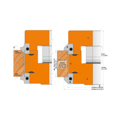 CMT 694.005.31 2-PIECE ADJUSTABLE ROUNDING & CHAMFERING SETS D=5-15/32’’  B=1-1/4”